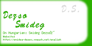 dezso smideg business card